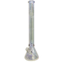 24' Water Pipe with Beaker Base Chrome Finish with Tree Design