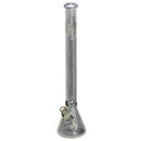 24' Water Pipe with Beaker Base Chrome Finish with Tree Design