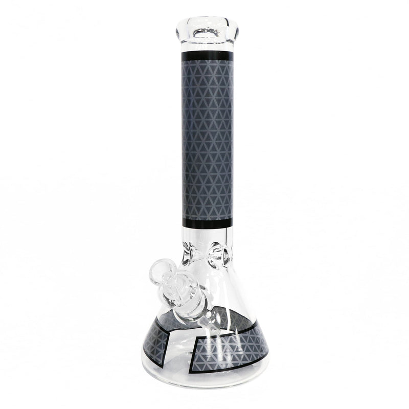 14" Water Pipe with Prism pattern Ice Catcher and Beaker Base