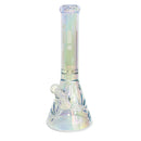 14" Water Pipe with Chrome Embossed Leaf Design Ice Catcher and Tornado Perc