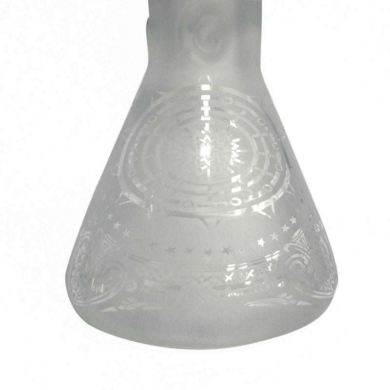 13" Frosted Water Pipe with Ice Catcher and Beaker Base