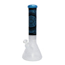 13" Frosted Water Pipe with Ice Catcher and Beaker Base