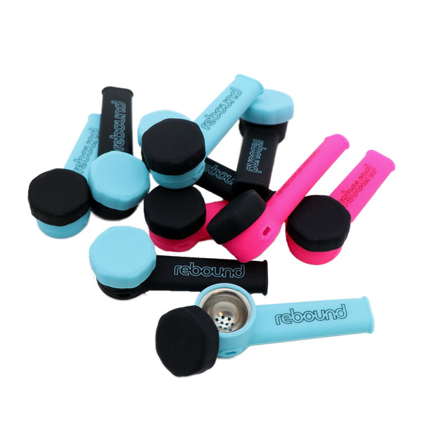 Rebound Silicone Hand Pipe with Metal Screen