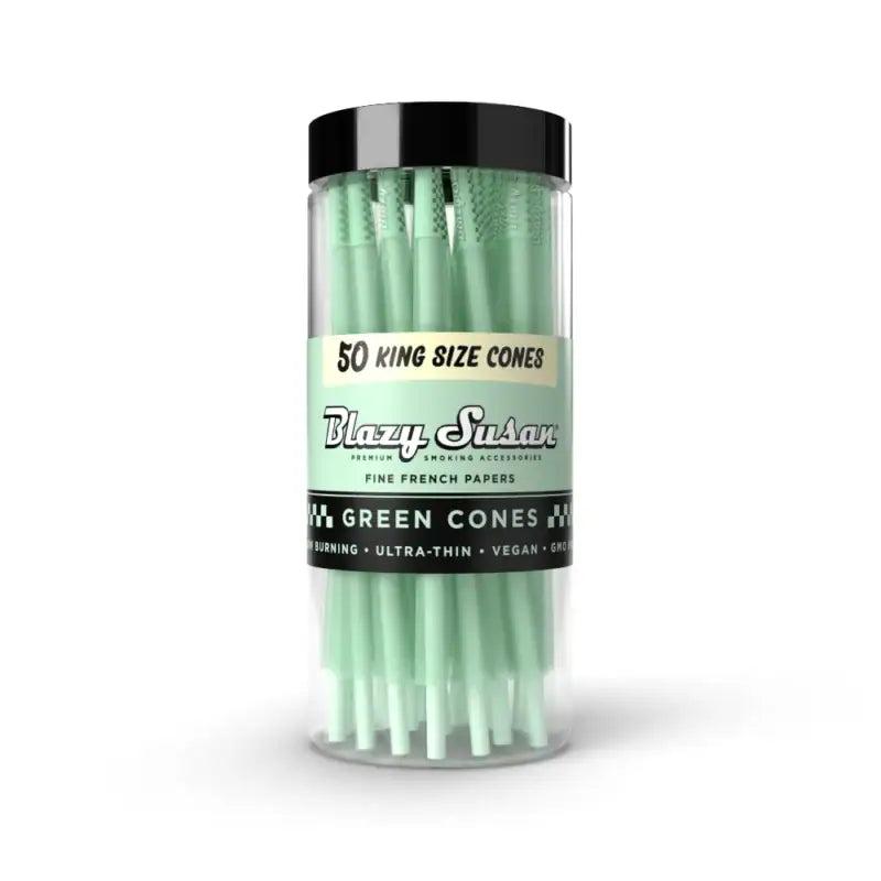 SC Blazy Susan Alien GREEN King Size Cones 50 ct Jar