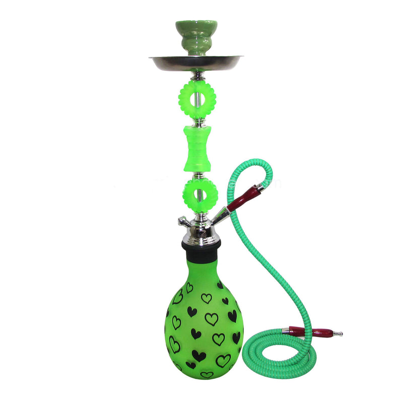 O Zebra Heart 1 Hose Hookah 28" Tall