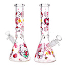 10" I Love Kitty's Beaker Bong Glass Bong Smoking Cat Distribution Default Title