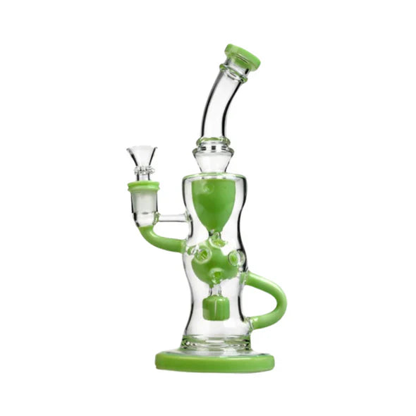 9" Fab Klein Recycler – Premium Glass Rig with Matrix Perc for Superior Filtration Glass Bong ONE