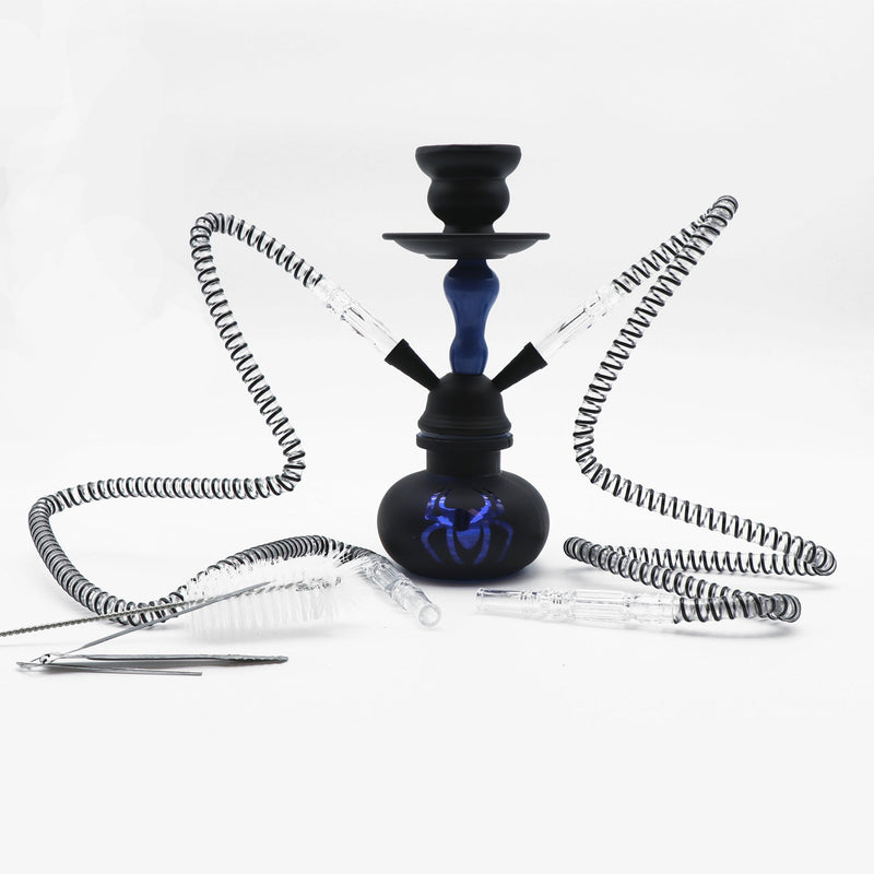 10"  Double Hose Spider Design Base Hookah
