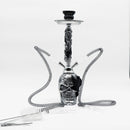 19" Double Hose Skull with Bat Base  Hookah