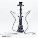 21" Double Hose Skull Design Base  Hookah