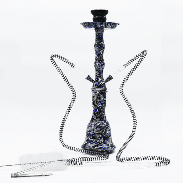 21" Double Hose Skull Design Base  Hookah
