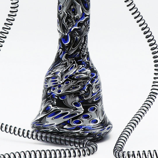 21" Double Hose Skull Design Base  Hookah