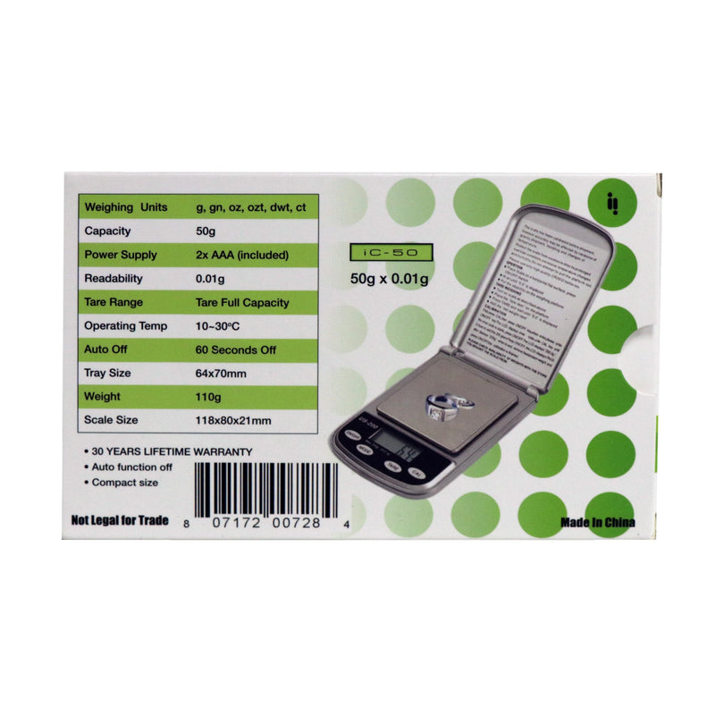 Cougar Digital Pocket Scale, 50g x 0.01g - Infyniti Scales