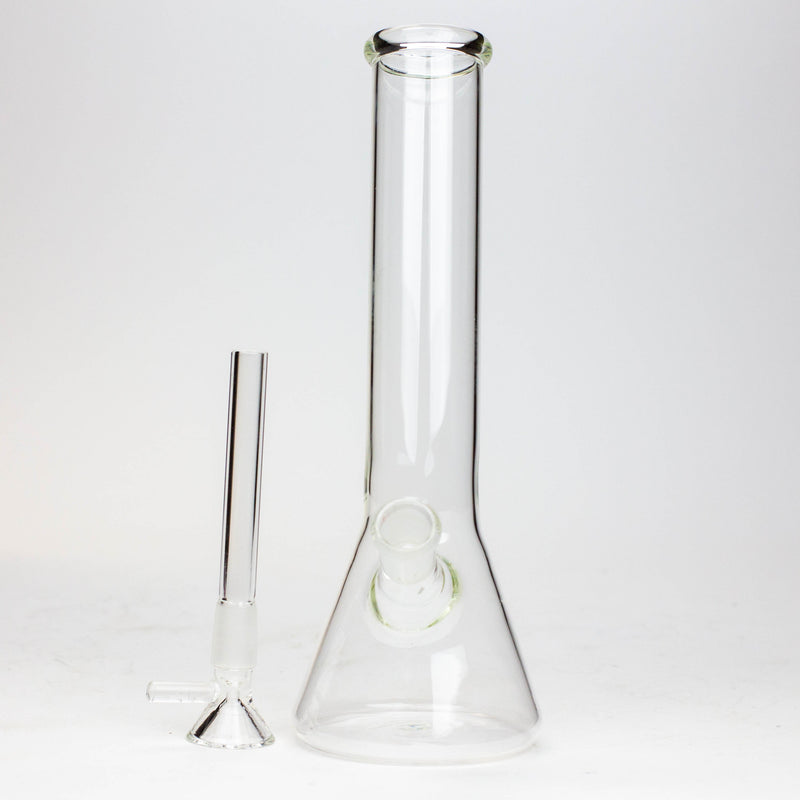 O 8" Clear glass beaker water bong [WF001]
