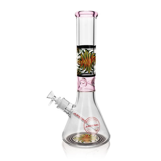 14" Arsenal Groovy Flame Glass Bong