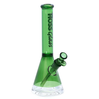 H070 Hoss Glass 12" 38mm Diameter Colored Beaker w/ Window Base