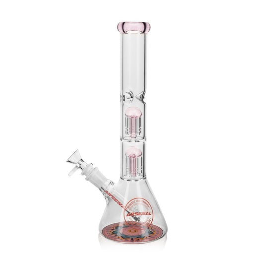 12" Arsenal Double-Perc Glass Bong