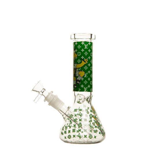 8" 4mm YG Draw Glass Bong