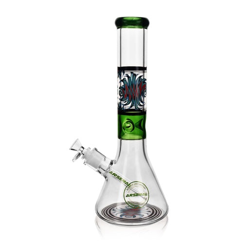 14" Arsenal Groovy Flame Glass Bong