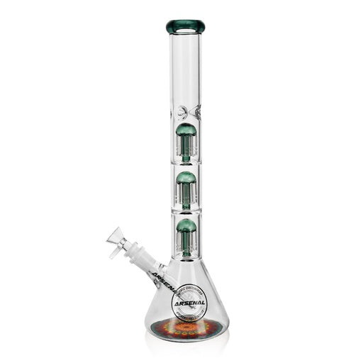 15" Arsenal Triple Perc Glass Bong