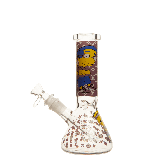 8" 4mm YG Draw Glass Bong