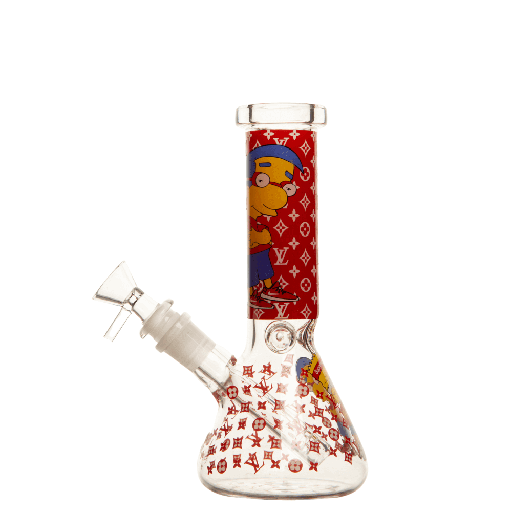 8" 4mm YG Draw Glass Bong