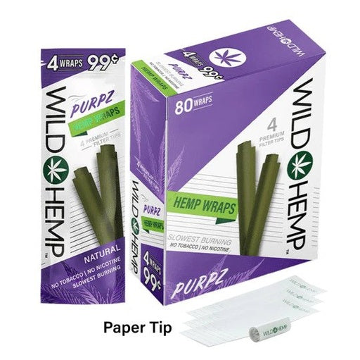 Wild Hemp Slowest Burning Wraps - 80ct