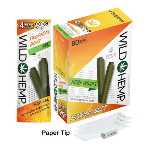 Wild Hemp Slowest Burning Wraps - 80ct