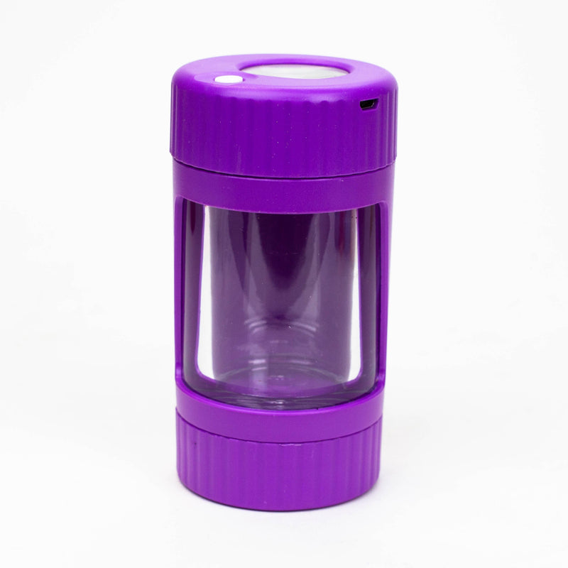 O 4-in-1 LED Magnify Jar with a grinder and one hitter
