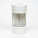 4-in-1 Magnify Led Jar with a grinder and one hitter Jar BANKA White