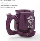PREMIUM ROAST & TOAST PIPE MUG - SHINY PLUM WITH WHITE PRINT Mug Pipe Roast and Toast Gifts