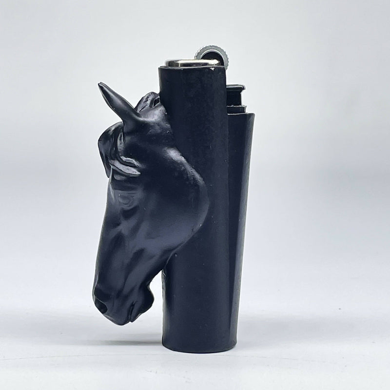 O Black Horse 3D Lighter Case for micro ClipperLighter
