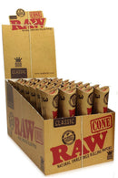 RAW Natural Unrefined Pre-Rolled Cone [CP1060][CP1112] Pre-rolled Cone (Display Pack) ONE 1 1/4" - 32 packs