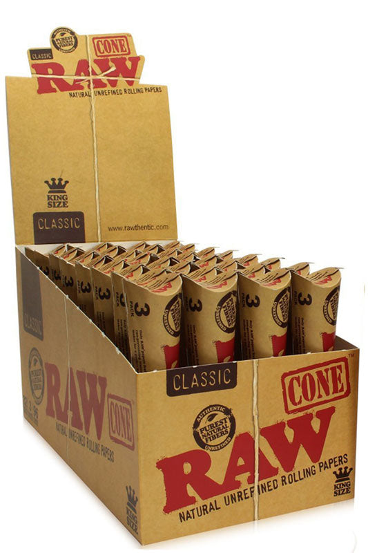 RAW Natural Unrefined Pre-Rolled Cone Pre-rolled Cone (Display Pack) ONE 1 1/4"