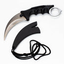 ALPHASTEEL Hunting Knife - Karambit Fixed Blade Knife JJ Distribution Silver