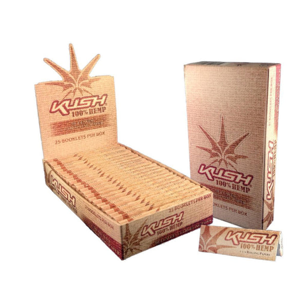 KUSH® | 100% Hemp Rolling Paper 1 - 1/4" Size NIBO Distribution 1 1/4 Size