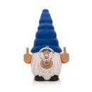 Lit Silicone 6" Give No Fux Gnome Water Pope with glass bowl Resin · Silicone · Plastic Bong Smoking Cat Distribution Blue and Orange