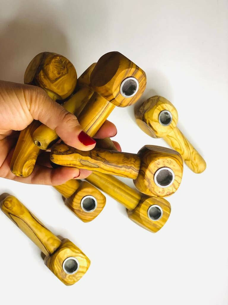 O Olive Wood Apple Pipe