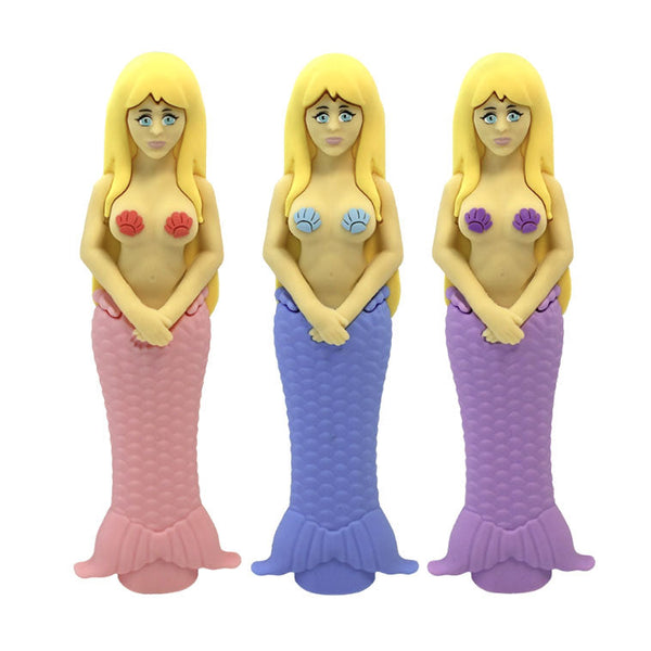 O 4.7" Mermaid hand pipe-Assorted Colours [H365]