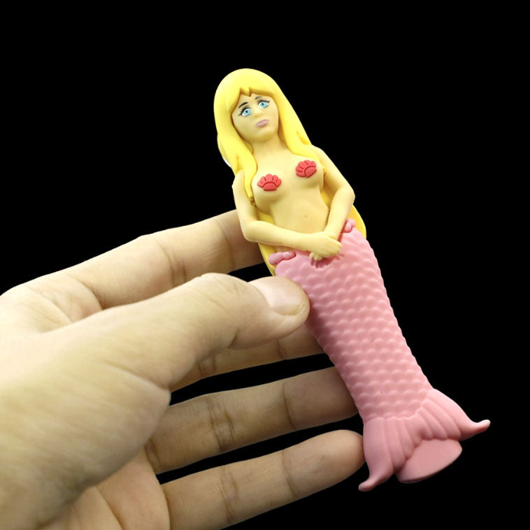 O 4.7" Mermaid hand pipe-Assorted Colours [H365]