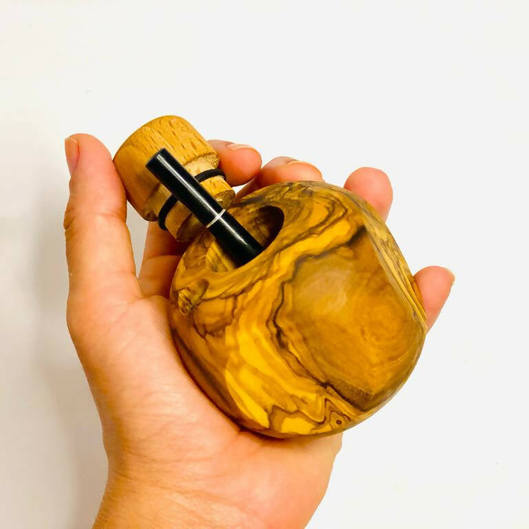 O VOW | Olive Wood Apple Dugout/Smoker's Gift 1