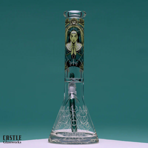 SC Castle Glassworks Occult  14 inch Beaker Bong