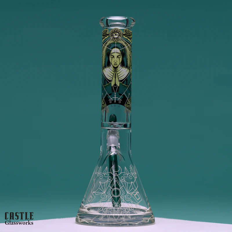 SC Castle Glassworks Occult  14 inch Beaker Bong