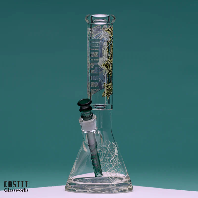 SC Castle Glassworks Occult  14 inch Beaker Bong