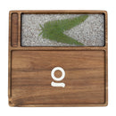SC Ongrok Premium Natural Acacia Wood Rolling Tray - Leaf Finish