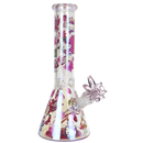 SC 10" Party Kitty Electroplated Glow in the Dark Beaker Bong