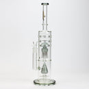17" H2O dual diffuser glass water bong [H2O-5002] Glass Bong Canadian Distributor Trans Black