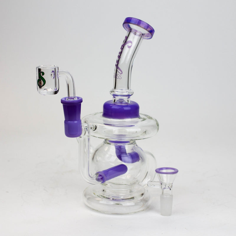 O 8" SOUL Glass 2-in-1 recycler bong [S2052]