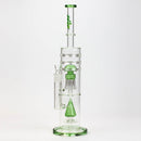 17" H2O dual diffuser glass water bong [H2O-5002] Glass Bong Canadian Distributor Green