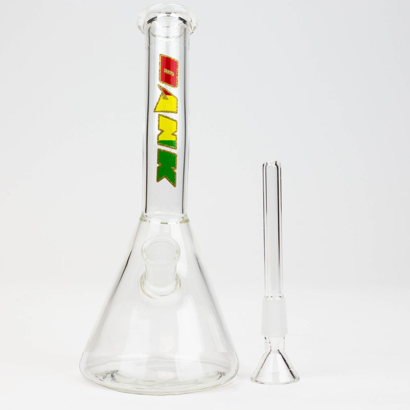 DANK | 8" beaker Bong with Bent Neck Glass Bong Smoking Cat Distribution